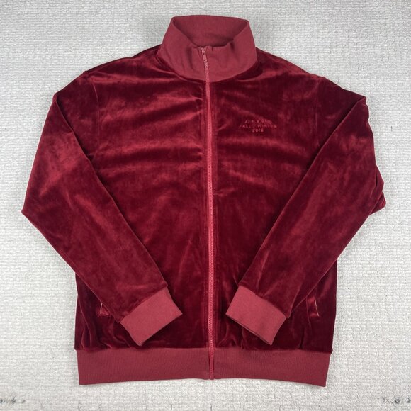 Men's Atelier New Regime ANR x OTH Red Velour Jacket T Shirt Sz L - FW2016 READ* - Picture 1 of 16